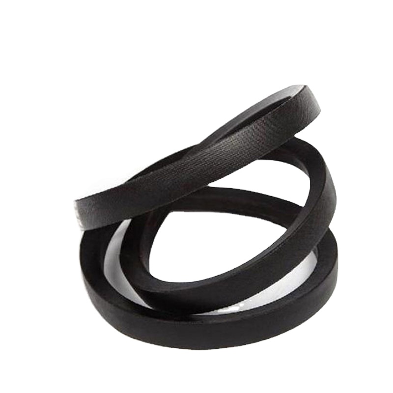 How are the inner and outer diameters of the V-belt represented?